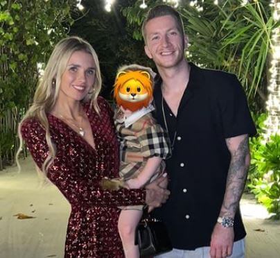 Manuela Reus son Marco Reus with his wife Scarlett and daughter.